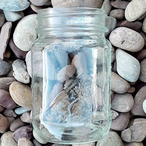 Harvest Time Pint Jar Vintage Haystack Fall Thanksgiving Glass Storage Decor